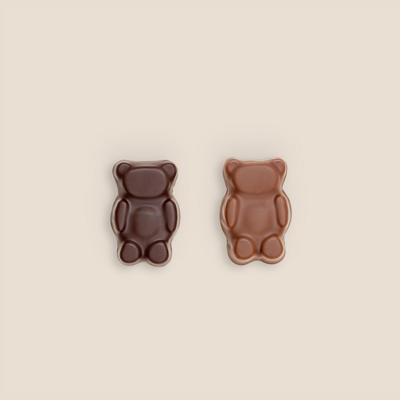 Ourson guimauve chocolat individuel, tendre et fondant – Duceau